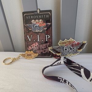 Aerosmith VIP Route Of All Evil 2006 Tour Set with Keychain, Patch And Lanyard